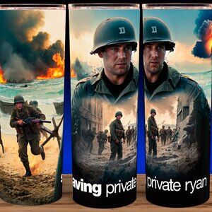 Saving Private Ryan  World War 2 Tom Hanks Painting Cup Mug Tumbler 20oz